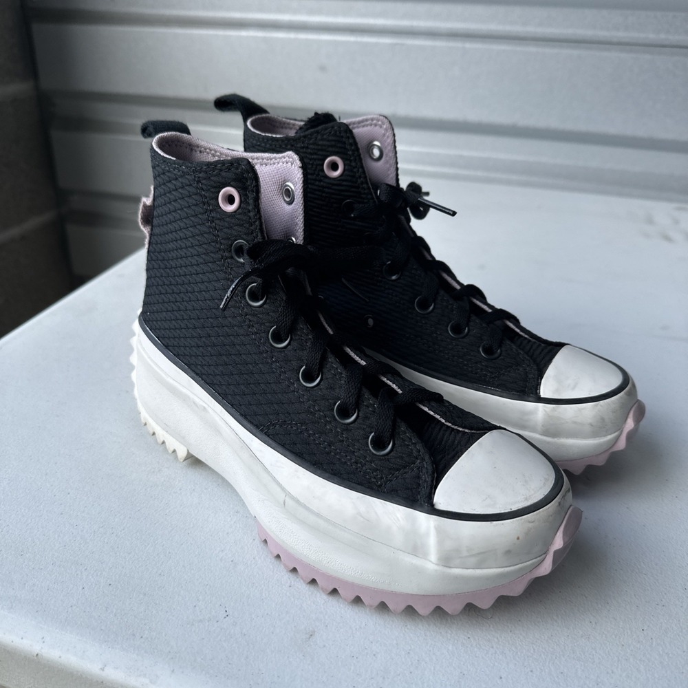Converse Chuck Taylor All Star Hi RUN STAR High Black. Size 7.5